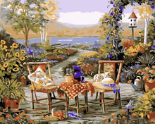 Carica l'immagine nel visualizzatore di Gallery, Dipingere con i numeri - Cena a bordo lago