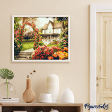 Carica l'immagine nel visualizzatore di Gallery, Dipingere con i numeri - Giardino in primavera e arco di rose