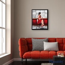 Carica l'immagine nel visualizzatore di Gallery, Dipingere con i numeri - Donna in rosso con calice di vino