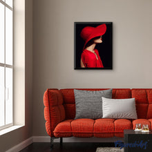 Carica l'immagine nel visualizzatore di Gallery, Dipingere con i numeri - La Signora Con Un Cappello Rosso