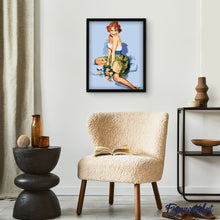 Carica l'immagine nel visualizzatore di Gallery, Dipingere con i numeri - Pin-up vintage con bouquet