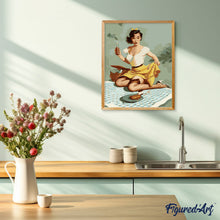Carica l'immagine nel visualizzatore di Gallery, Dipingere con i numeri - Pin-up vintage e tovaglia da picnic