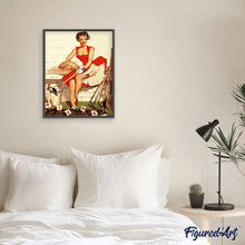 Carica l'immagine nel visualizzatore di Gallery, Dipingere con i numeri - Pin-up che fa giardinaggio