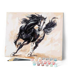 Carica l'immagine nel visualizzatore di Gallery, Dipingere con i numeri - Il Cavallo Nero Figured'Art