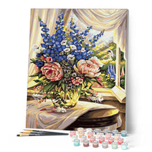 Carica l'immagine nel visualizzatore di Gallery, Dipingere con i numeri - Bouquet fiorito e drappeggi Figured'Art