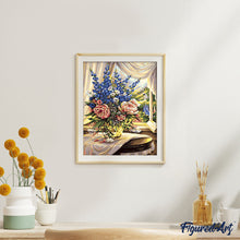 Carica l'immagine nel visualizzatore di Gallery, Dipingere con i numeri - Bouquet fiorito e drappeggi
