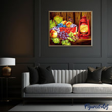 Carica l'immagine nel visualizzatore di Gallery, Dipingere con i numeri - Cesto di frutta sul tavolo
