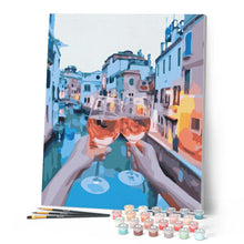 Carica l'immagine nel visualizzatore di Gallery, Dipingere con i numeri - Aperitivo sul bordo del canale Figured'Art