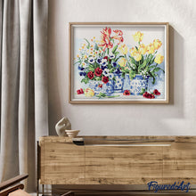 Carica l'immagine nel visualizzatore di Gallery, Dipingere con i numeri - Mazzi di fiori in vasi decorati