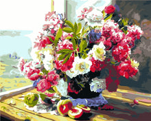 Carica l'immagine nel visualizzatore di Gallery, Dipingere con i numeri - Fiori sul bordo della veranda