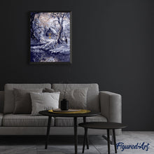 Carica l'immagine nel visualizzatore di Gallery, Dipingere con i numeri - RIfugio vicino al torrente in inverno