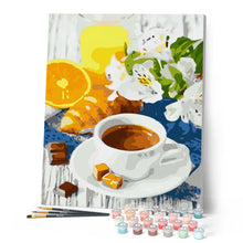 Carica l'immagine nel visualizzatore di Gallery, Dipingere con i numeri - Colazione e tazza di caffè Figured'Art
