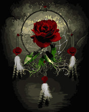 Carica l'immagine nel visualizzatore di Gallery, Dipingere con i numeri - La grande rosa rossa