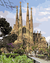 Carica l'immagine nel visualizzatore di Gallery, Dipingere con i numeri - Vista sulla cattedrale