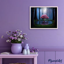 Carica l'immagine nel visualizzatore di Gallery, Dipingere con i numeri - Albero Rosa Nell'Acqua