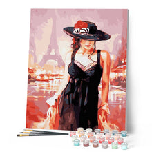 Carica l'immagine nel visualizzatore di Gallery, Dipingere con i numeri - Giovane donna a Parigi Figured'Art
