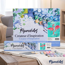 Carica l'immagine nel visualizzatore di Gallery, Dipingere con i numeri - Duo di fenicotteri tra le foglie