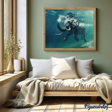 Carica l'immagine nel visualizzatore di Gallery, Dipingere con i numeri - Elefante Che Nuota