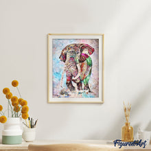 Carica l'immagine nel visualizzatore di Gallery, Dipingere con i numeri - Acquerello Con Elefante