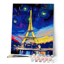 Carica l'immagine nel visualizzatore di Gallery, Dipingere con i numeri - Torre Eiffel Multicolore Figured'Art