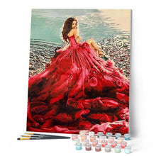 Carica l'immagine nel visualizzatore di Gallery, Dipingere con i numeri - Vestito Rosso Figured'Art