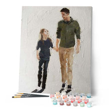 Carica l'immagine nel visualizzatore di Gallery, Dipingere con i numeri - Padre E Figlia Che Camminano Figured'Art