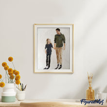 Carica l'immagine nel visualizzatore di Gallery, Dipingere con i numeri - Padre E Figlia Che Camminano