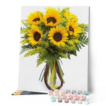 Carica l'immagine nel visualizzatore di Gallery, Dipingere con i numeri - Girasoli Gialli In Un Vaso Figured'Art