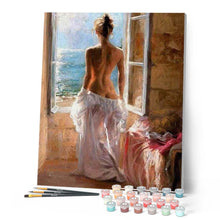 Carica l'immagine nel visualizzatore di Gallery, Dipingere con i numeri - Donna Nuda E Sole Figured'Art