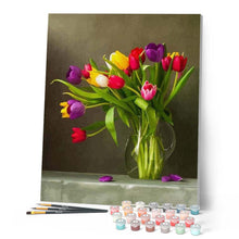 Carica l'immagine nel visualizzatore di Gallery, Dipingere con i numeri - Fiori Multicolori Figured'Art