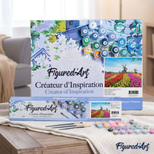 Carica l'immagine nel visualizzatore di Gallery, Dipingere con i numeri - Fiori Con Mulino A Vento Olandese