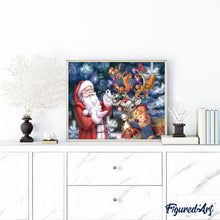 Carica l'immagine nel visualizzatore di Gallery, Dipingere con i numeri - Tempo Di Natale E Babbo Natale