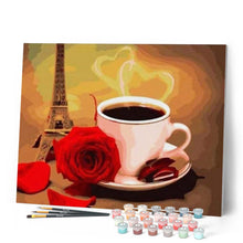 Carica l'immagine nel visualizzatore di Gallery, Dipingere con i numeri - Caffè Rosa Figured'Art