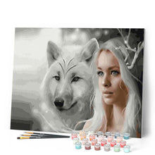 Carica l'immagine nel visualizzatore di Gallery, Dipingere con i numeri - Lupo E Bellezza Figured'Art