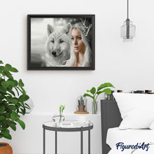 Carica l'immagine nel visualizzatore di Gallery, Dipingere con i numeri - Lupo E Bellezza
