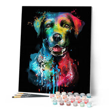 Carica l'immagine nel visualizzatore di Gallery, Dipingere con i numeri - Ritratto Canino Colorato Alla Moda Figured'Art