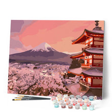 Carica l'immagine nel visualizzatore di Gallery, Dipingere con i numeri - Fiori Di Ciliegio Sotto Il Fuji In Primavera Figured'Art