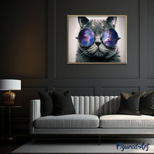 Carica l'immagine nel visualizzatore di Gallery, Dipingere con i numeri - Gatto Con Gli Occhiali Da Sole