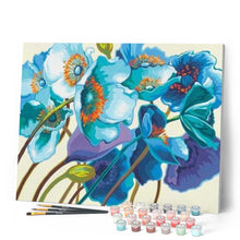 Carica l'immagine nel visualizzatore di Gallery, Dipingere con i numeri - Fiori Blu Figured'Art