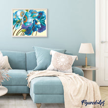 Carica l'immagine nel visualizzatore di Gallery, Dipingere con i numeri - Fiori Blu