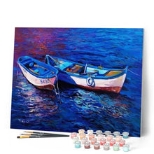 Carica l'immagine nel visualizzatore di Gallery, Dipingere con i numeri - Barche Da Pesca All'Alba Figured'Art