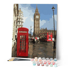 Carica l'immagine nel visualizzatore di Gallery, Dipingere con i numeri - Cabina Telefonica Rossa A Londra Figured'Art