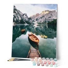 Carica l'immagine nel visualizzatore di Gallery, Dipingere con i numeri - Piccola Barca E Lago Di Montagna Figured'Art