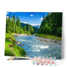 Carica l'immagine nel visualizzatore di Gallery, Dipingere con i numeri - Piccolo Fiume Nella Foresta Figured'Art