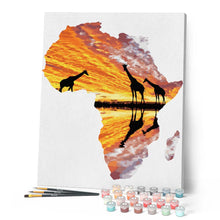 Carica l'immagine nel visualizzatore di Gallery, Dipingere con i numeri - Africa E Giraffe Figured'Art