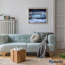 Carica l'immagine nel visualizzatore di Gallery, Dipingere con i numeri - Faro E Onde Del Mare