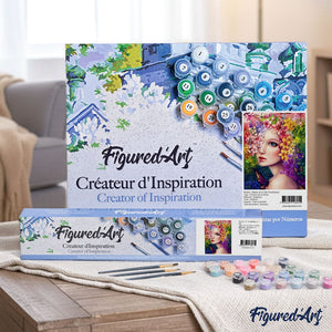 Murando Quadro Da Dipingere Con I Numeri, Adulti, Donna Con Bouquet Di Fiori, 40x50 Cm, Kit Paint By Numbers Completo