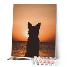 Carica l'immagine nel visualizzatore di Gallery, Dipingere con i numeri - Cane E Tramonto Figured'Art