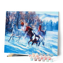 Carica l'immagine nel visualizzatore di Gallery, Dipingere con i numeri - Cavalli Nella Neve Figured'Art