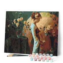 Carica l'immagine nel visualizzatore di Gallery, Dipingere con i numeri - Luna Piena E Fiori Figured'Art